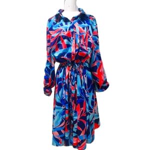 Anthropologie Hutch 2X Floral Tie Waist Button Dress NWT